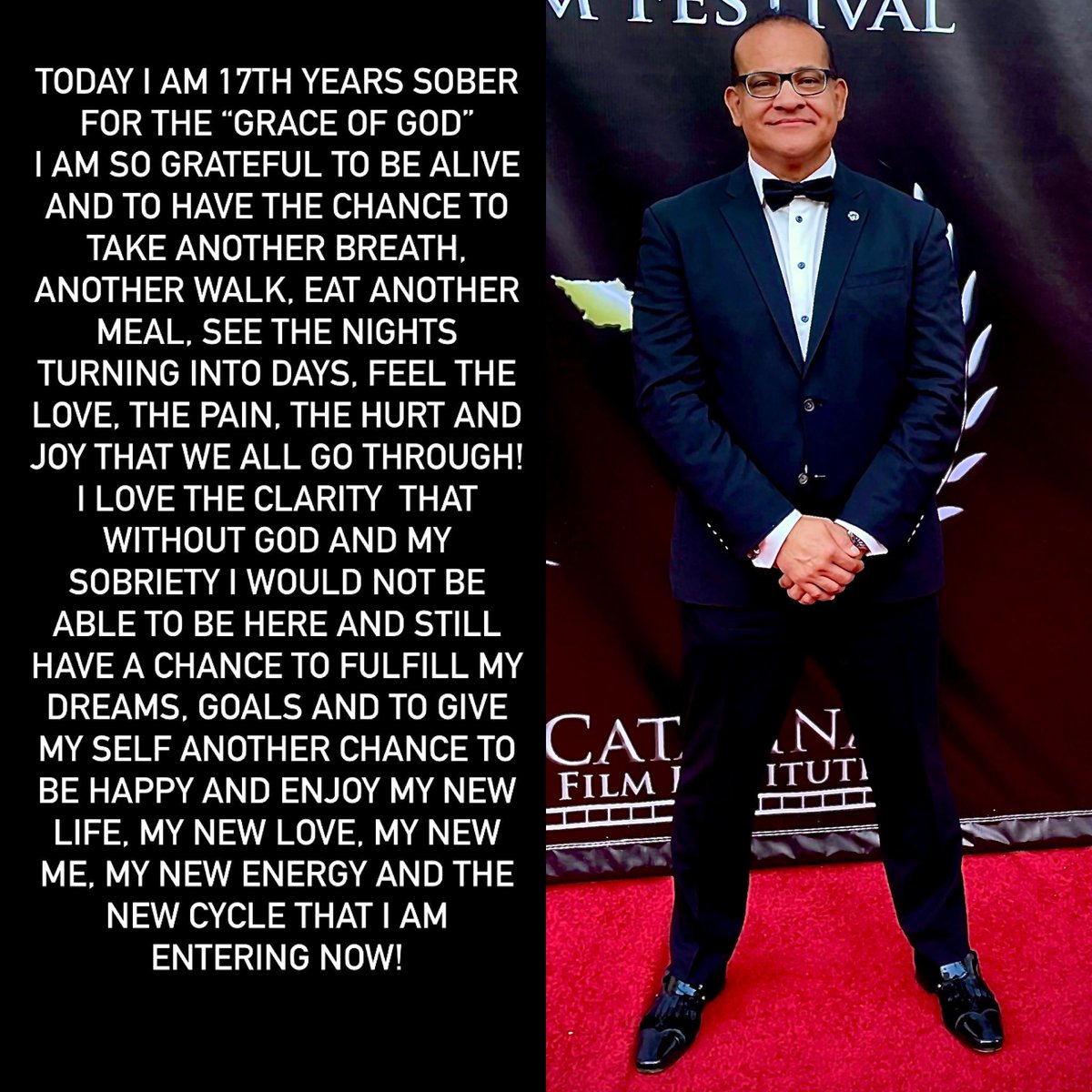 Wow! 17TH Years of sobriety! So Grateful! I can only say “Thank You God” for giving me the clarity of “Sobriety” God, grant me the serenity to accept the things I cannot change, The courage to change the things I can, and The wisdom to know the difference #godisgood #sobriety