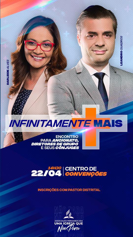 Esse ano nosso encontro com o Ancionato será diferenciado, pois teremos um foco singular no casal. A Bíblia e a família serão exaltadas. #UmaIgrejaQueNãoPara