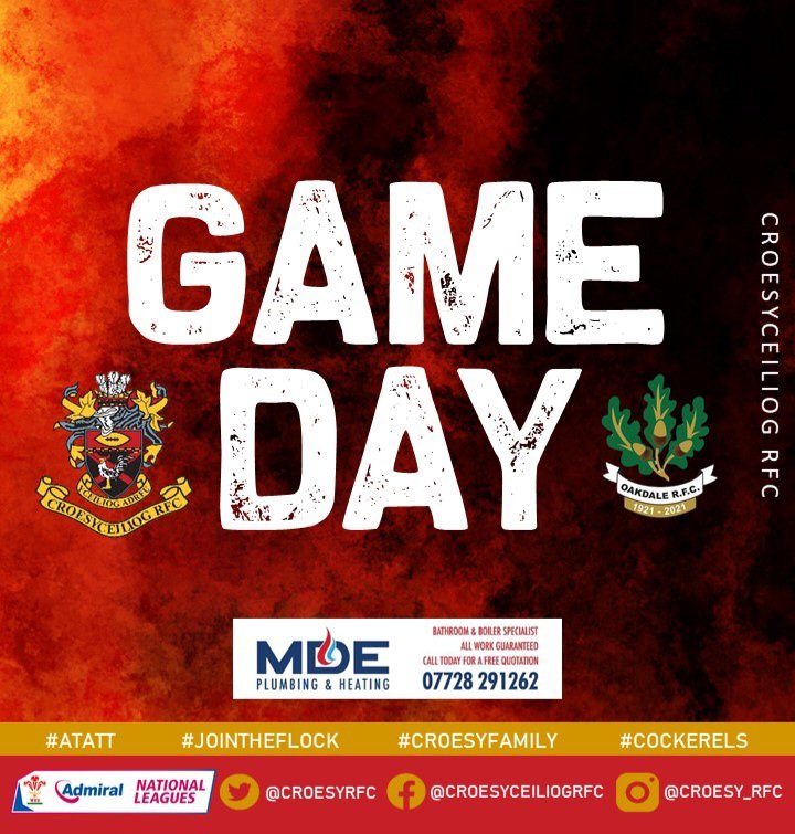 CroesyRFC's tweet photo. GAME DAY

🆚 @OakdaleRFC
🏆 The Welsh Rugby Union  - 2 East
📆 Saturday 4th March 2023
🏟 Woodland Road Sports and Social Club 
📍 NP44 2DZ
⏰ 2:30pm Kick-off

#ATATT #rugby #cockerels  #welshrugby #rugbybuildscharacter #jointheflock #croesyfamily

🐓🔴⚫️🟡🏉🐓🏉🟡⚫️🔴🐓 https://t.co/6g3UqphZCS