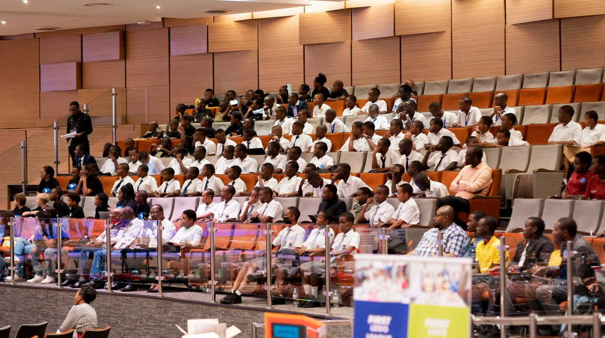 RwandaICT's tweet photo. Happening Now: DG @mbanelson @REBRwanda officiated the opening of the FIRST® LEGO® league championship -a robotics competition for students in ages 12-18 to compete head-to-head, by designing, building, and programming a robot to compete in an alliance format against other teams https://t.co/GMqfNmvcPh
