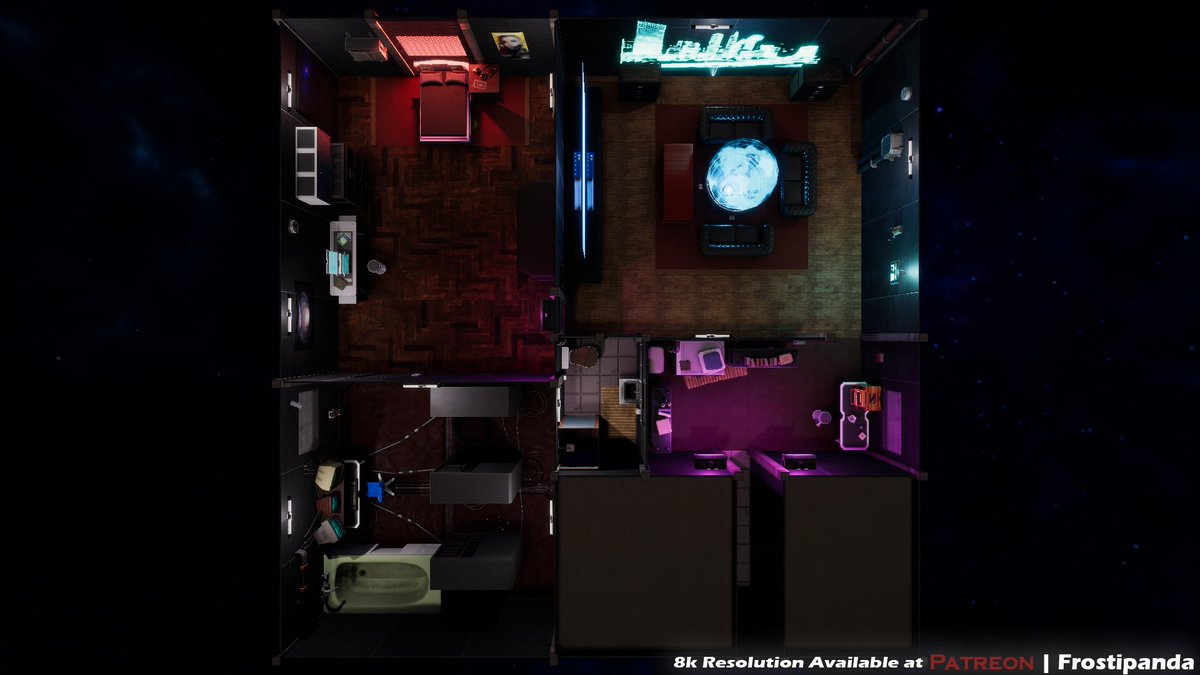 New map out on my Patreon now, Hackers Den! Includes a small apartment that has a server room set up perfect for any netrunner cave you need in your next #cyberpunk campaign!
patreon.com/Frostipanda

#shadowrun #TTRPGs #ttrpgcommunity #cyberpunkred #patreon