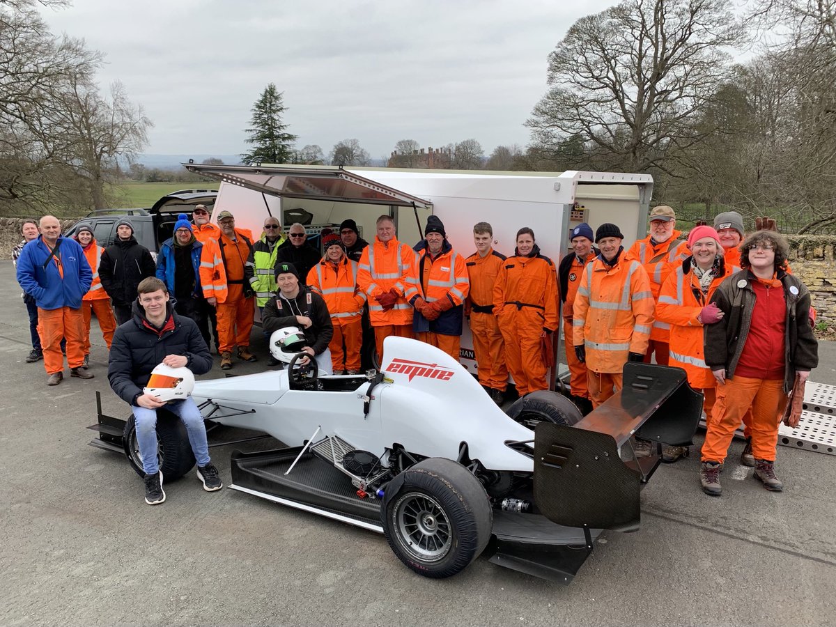 Drivers Tom &amp; Richard Weaver of Ludlow with ⁦Empire racing car and Midland⁩ marshals training at Loton Park Hill Climb this weekend. ⁦<a href="/hdlcc/">HDLCC Hagley & District Light Car Club</a>⁩ ⁦<a href="/shelsleywalsh/">Shelsley Walsh</a>⁩ ⁦<a href="/Speed_Hillclimb/">SpeedHillclimb.com</a>⁩ ⁦<a href="/PrescottHClimb/">Prescott Hill Climb</a>⁩ ⁦<a href="/HillClimbUK/">HillClimb UK</a>⁩ ⁦<a href="/MidlandHillcli1/">Midland Hillclimb Championship</a>⁩ #speed
