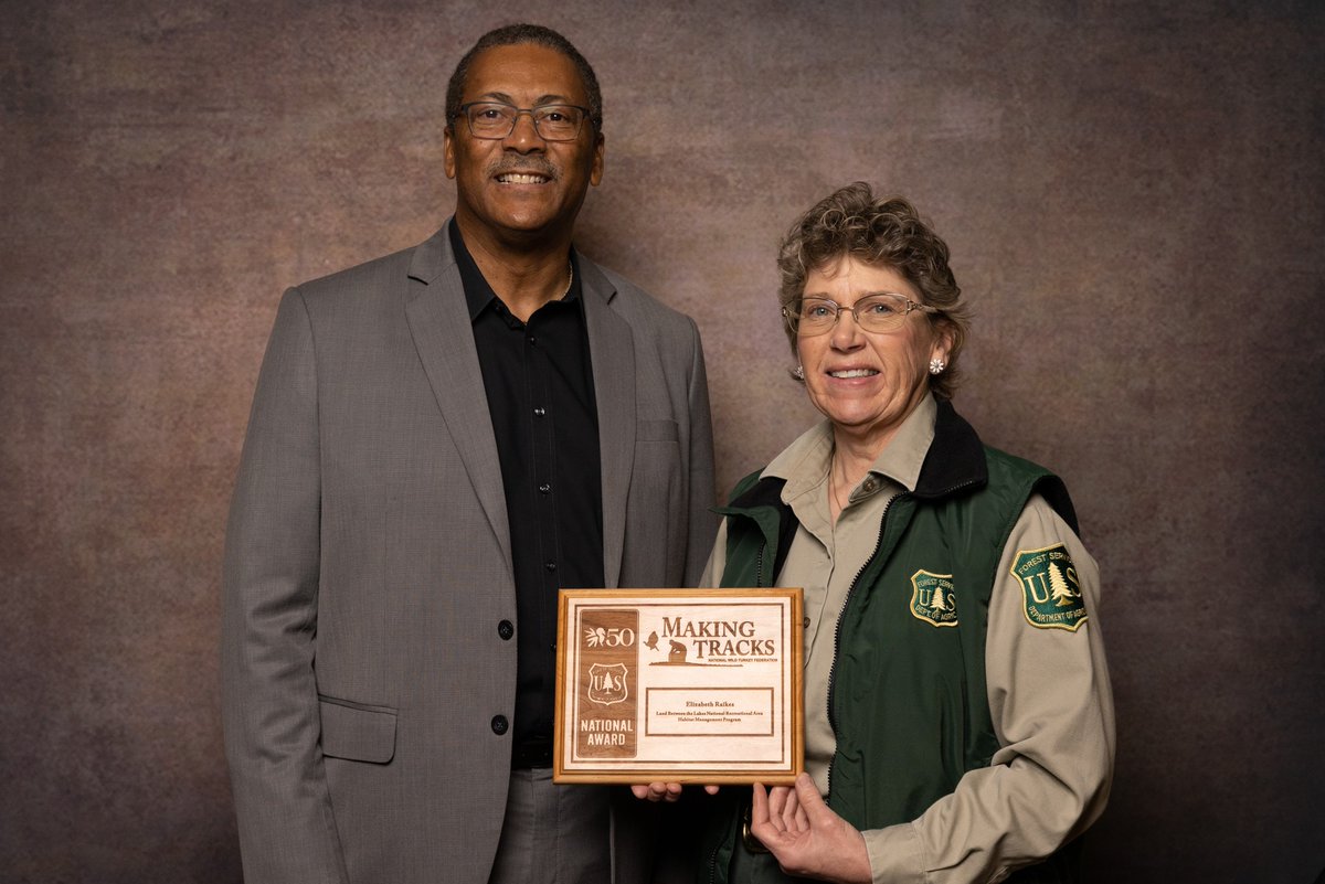 Congratulations to Elizabeth Raikes, wildlife biologist with the USDA Forest Service, for receiving the Habitat Management Program Award from the National Wild Turkey Federation (NWTF). Read More: nwtf.org/content-hub/nw…