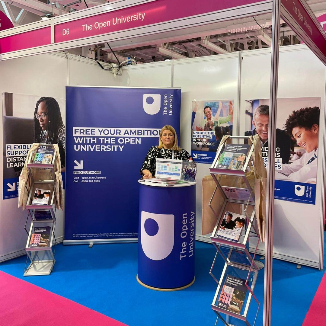 It’s Day 2 of @childcareedexpo at @olympia_london! 🤩

Come and find the @OpenUniversity at Stand D6 and discover how our flexible learning solutions can help transform your #EarlyYears or #Primary setting 🎓 

Find more info here: ow.ly/P0gF50N3Me7

@OU_ECYS #ChildEdExpo