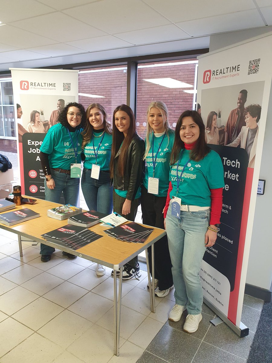 Our amazing recruitement sponsor is here as well <a href="/realtimejobs_/">Realtime Recruitment</a> and with lovely volunteers to help us along. Massive thanks!! #WTMBelfast  #WTMDareToBe