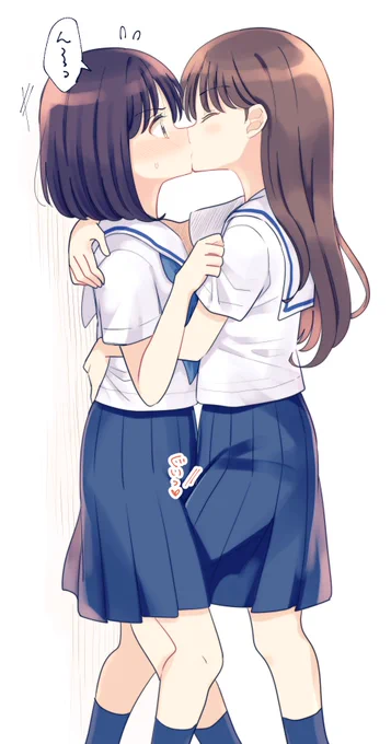 ホールドされて逃げられない百合キス #創作百合 
