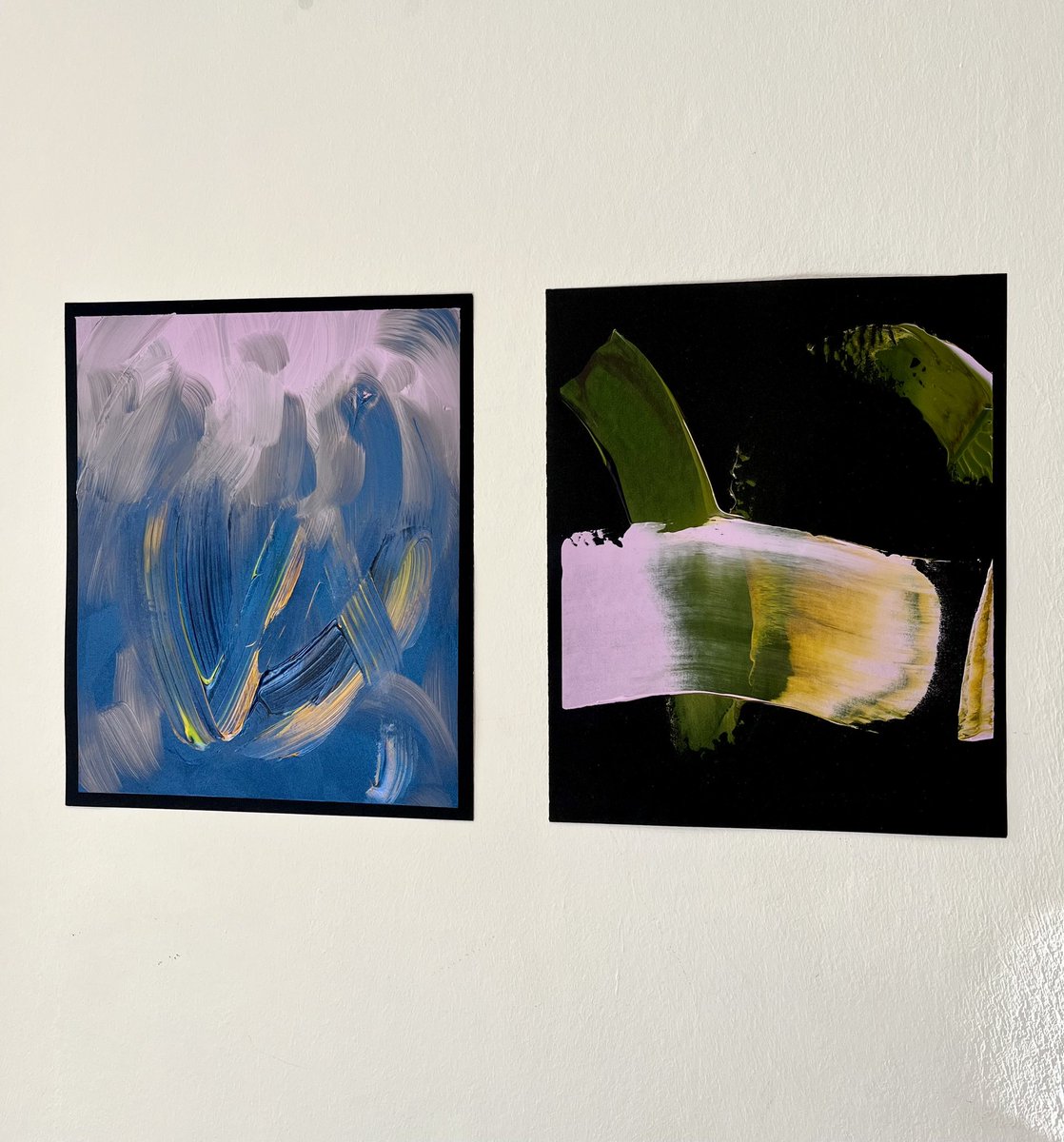 These pieces are part of a new series of ‘Beetle’ paintings I’ve been working on. This series is inspired by a previous piece made in 2021.

All acrylic on sandpaper, 23x28cm

Click here for more images 🪲
lisa-denyer.squarespace.com/beetle-series

#dark #moody #abex #nonobjectivepainting #art