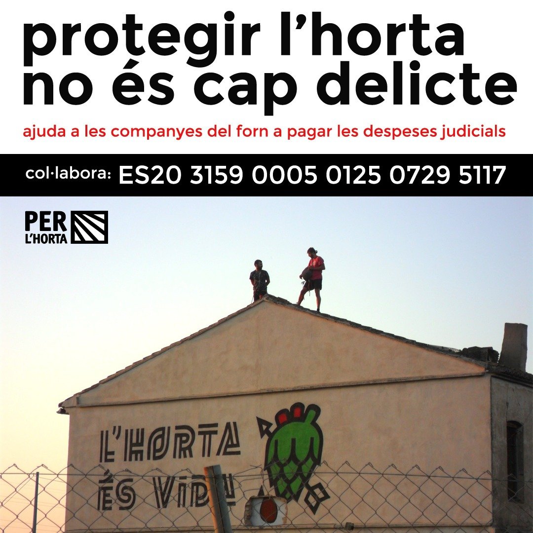 Important. Aparteu uns dinerets per ajudar a les companyes de <a href="/BarracaForn/">Forn De Barraca</a> Es juguem la defensa de l'activisme.👇