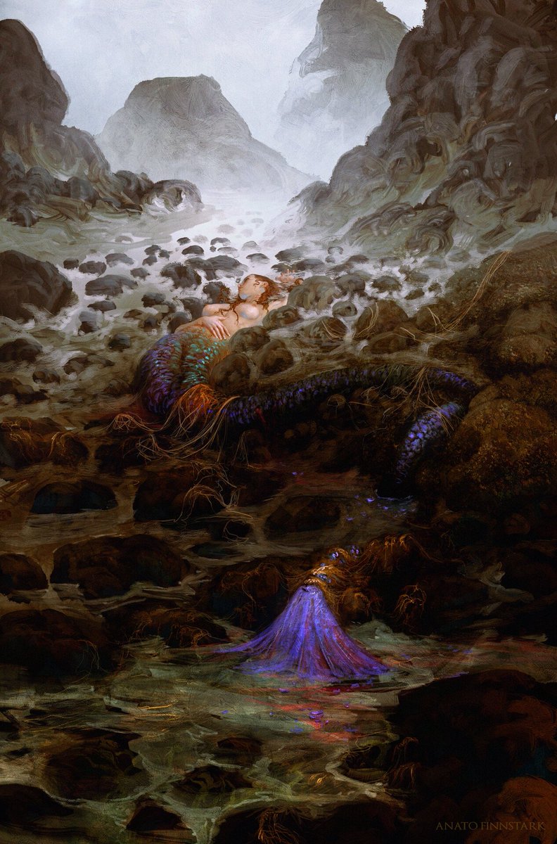 AFinnstark's tweet photo. Dead Mermaid 
----------
Process, wips, HD Wallpaper and other contents available for Patreon ( link in comment or bio ) https://t.co/jUZ2jFQ1L6
