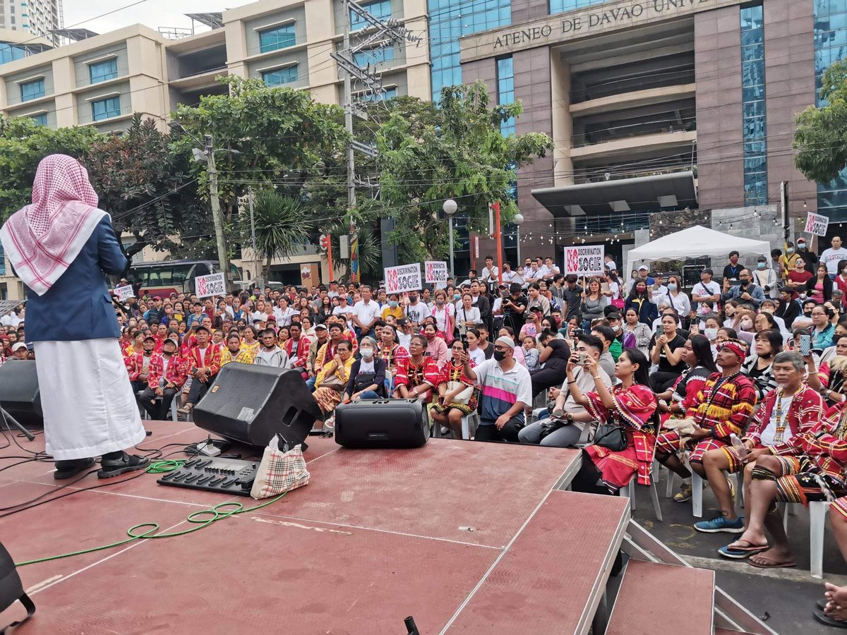 StanCCF's tweet photo. NO TO SOGIE Bill Rally Today in Davao
The Indigenous People’s Group, Muslim Communities, Redeemed LGBT+, Faith Community, and other sectors are ONE in opposing the bill.
#NoToSOGIEBILL
#YesToRealEquality
#PRotecttheFamily https://t.co/EAAD8zXdh0