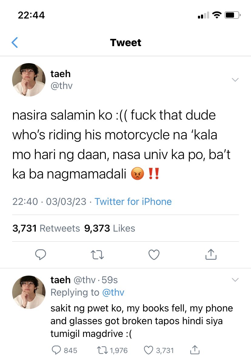 likhakv's tweet photo. BLINDING LIGHTS.
— a filo #taekookau!

Driving at night was somehow an escape for Jungkook. It made him feel alone and free.

But when Taehyung came, he became a part of it.

“You’re driving too fast, Jungkook! Slow down!”

“Just trust me and hug my waist tighter, baby.” https://t.co/2r0CmTVx52