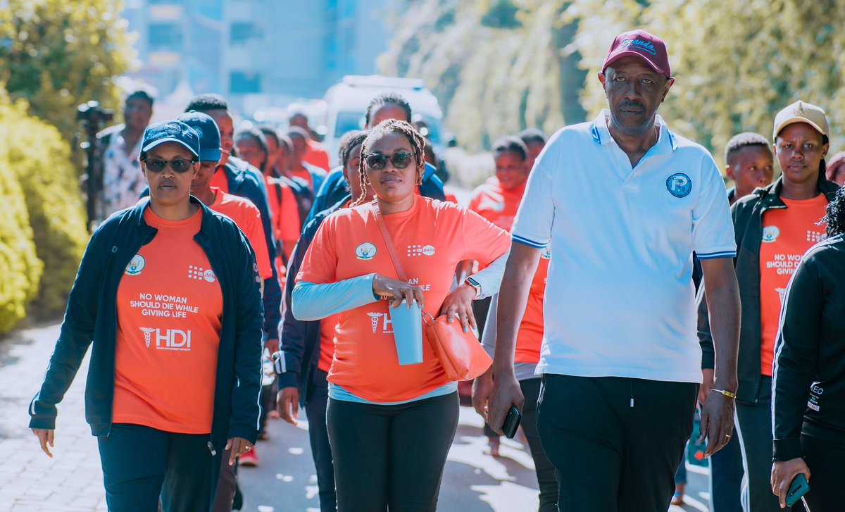HDIRwanda's tweet photo. #RwOT 
As part of #InternationalWomensDay2023 celebrations, @HDIRwanda in partnership with @RBCRwanda, @CityofKigali, @UNFPARwanda &amp; other partners conducted a walk this morning to raise awareness on the value of staying active during and throughout pregnancy
#IWD2023 #Mobimenta https://t.co/3RZtIOSWGN