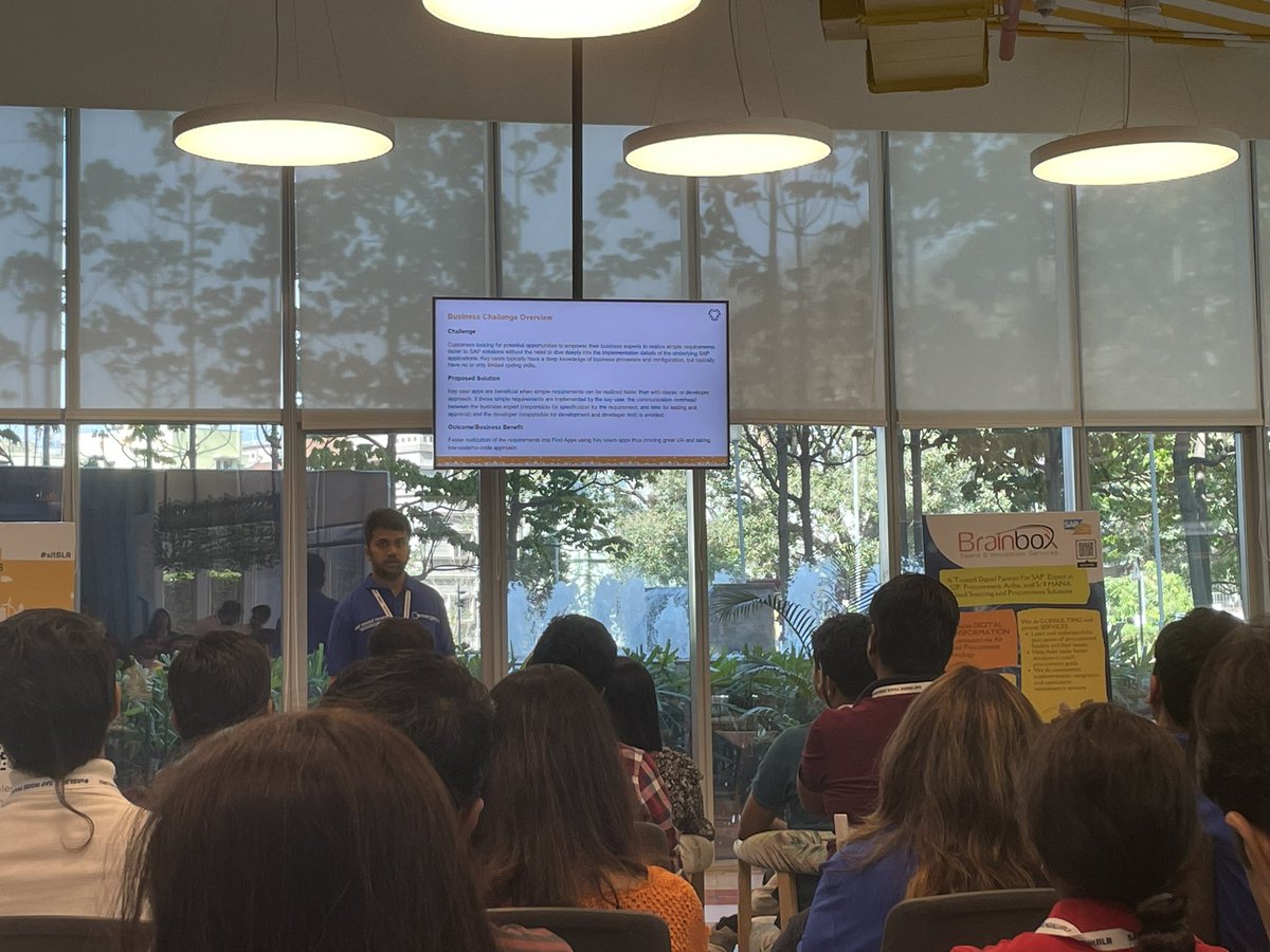 SriramK03320508's tweet image. Session on 
Key User Extensibility Features 
#sapLabs #sitBLR
#sapinsidetrack 
#saplabsndia