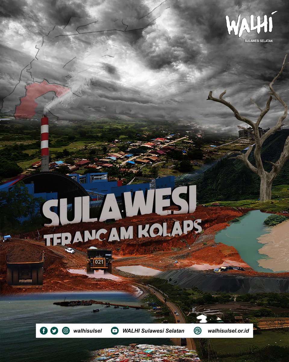 Sejalan dgn meningkatnya IUP dan pembangunan smelter nikel, proyek PLTU captive pun sdg meningkat di Sulawesi.

Dampaknya, pencemaran udara dan air, deforestasi, hingga pemiskinan rakyat ikut meningkat

TOLAK PLTU CAPTIVE!
STOP TAMBANG NIKEL

#bersihkansulawesi #pulihkanindonesia