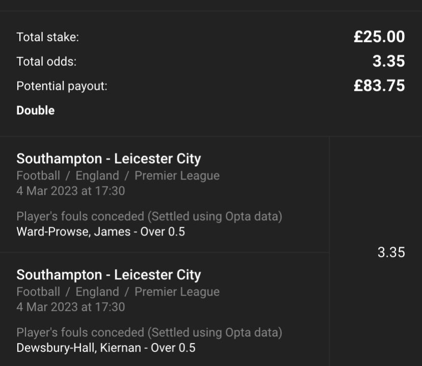RobinBanksBets's tweet photo. ⚽️ One for the evening kick off 
🥩 1 unit

🏴󠁧󠁢󠁥󠁮󠁧󠁿 Ward-Prowse, landed in 10/12: 
0, 2, 1, 2, 4, 0, 2, 1, 3, 4, 2, 2
🏴󠁧󠁢󠁥󠁮󠁧󠁿 Dewsbury-Hall, landed in 9/10:
2, 2, 2, 3, 0, 3, 1, 2, 1, 1 https://t.co/8GJg8IS3yR