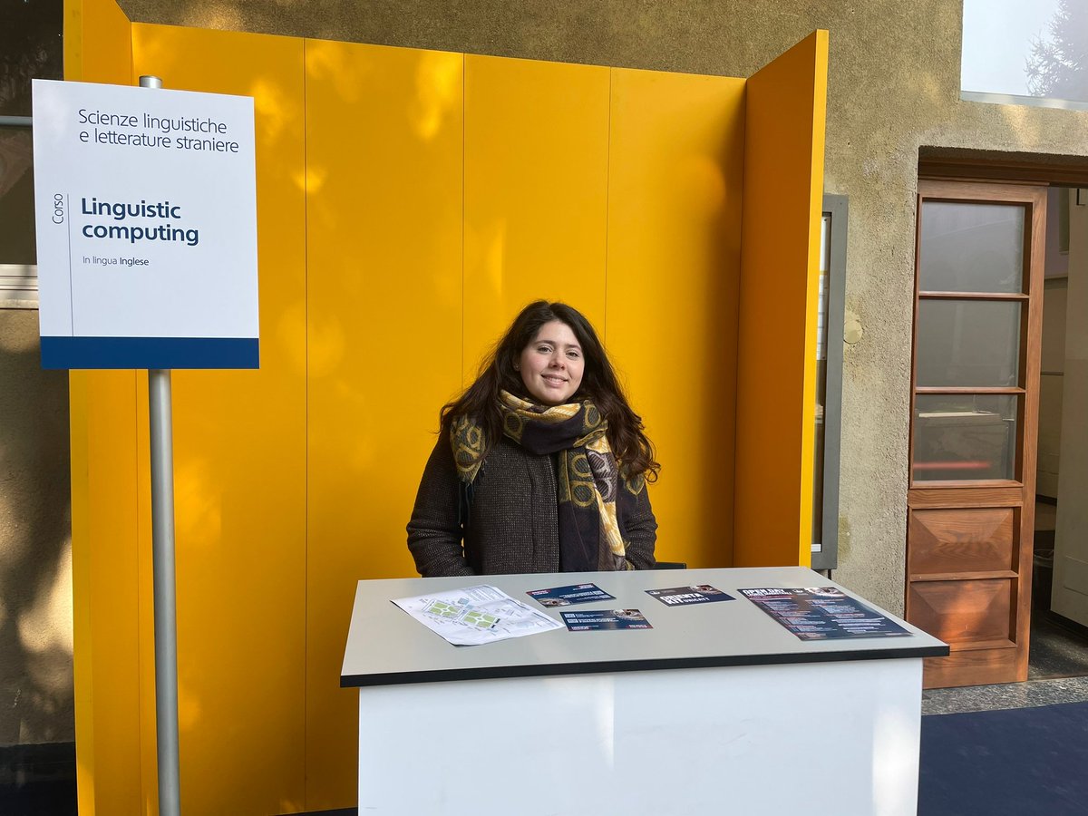 ERC_LiLa (@erc_lila) on Twitter photo Come say hi <a href="/Unicatt/">Università Cattolica</a> Open Day!
Today until 6 we will answer all your questions on our course in Linguistic Computing! Come say hi <a href="/Unicatt/">Università Cattolica</a> Open Day!
Today until 6 we will answer all your questions on our course in Linguistic Computing!