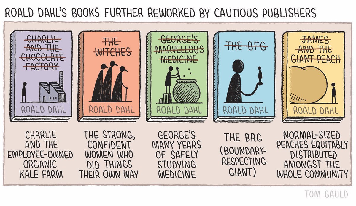 tomgauld's tweet image. A #RoaldDahl cartoon for @GuardianBooks