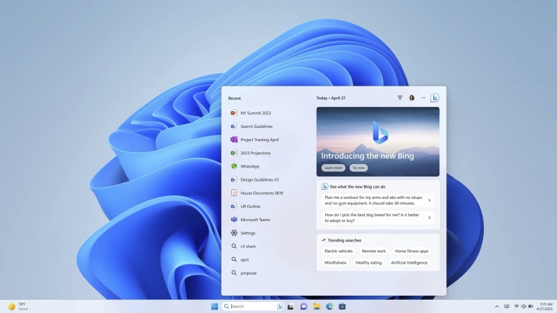 SvethardwareCZ's tweet image. Microsoft Windows 11 nyní z taskbaru může vyhledávat přes Bing AI: svethardware.cz/microsoft-wind… #windows11 #windows11taskbar #taskbar #w11 #bing #bingai #umelainteligence