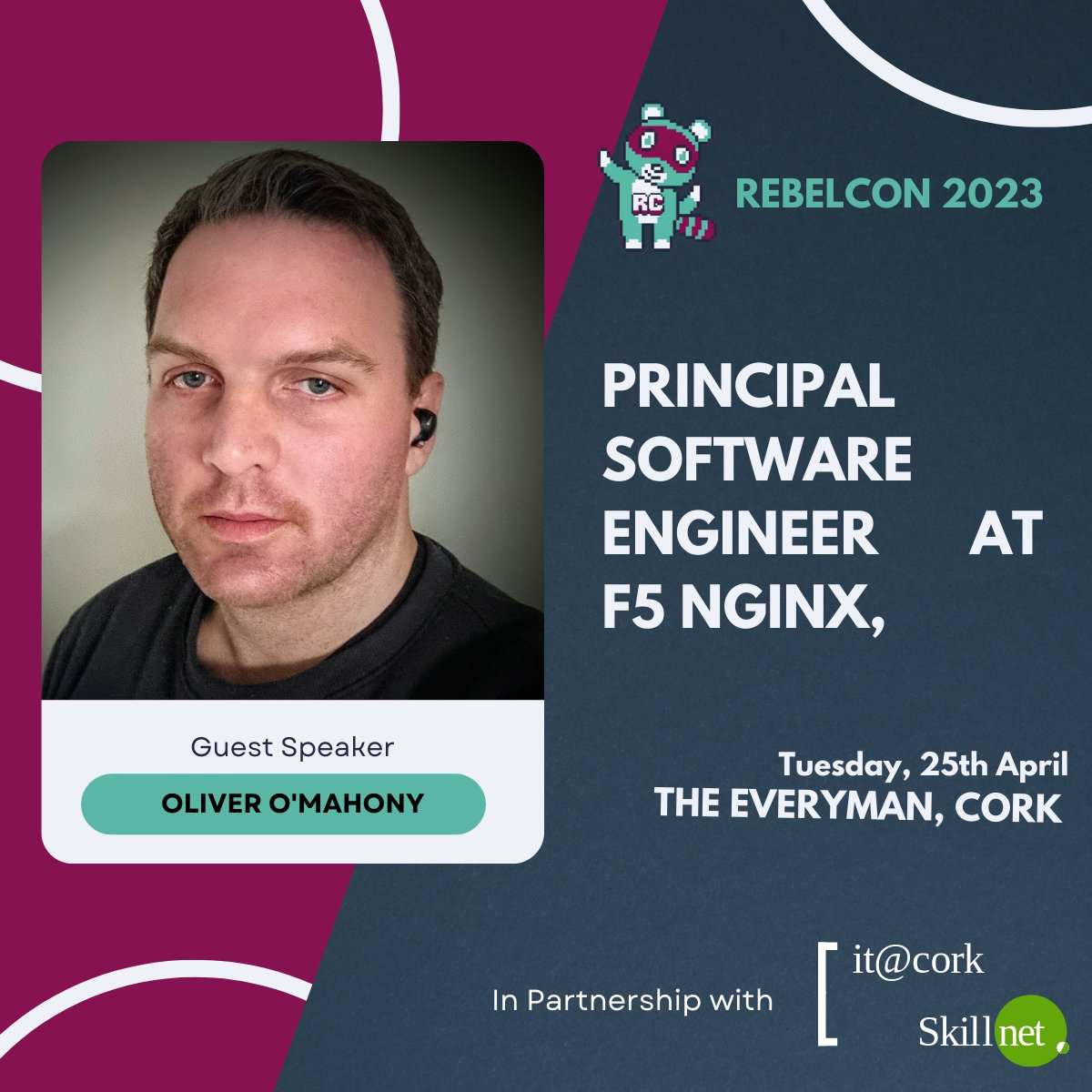 📢Speaker announcement!
We are delighted to announce that <a href="/oliveromahony/">Oliver O'Mahony</a> of <a href="/nginx/">NGINX</a> will be joining us at #RebelCon2023 to talk about writing the Open Source NGINX Agent in Go.
Welcome Oliver! 
#golang #opensource #nginx