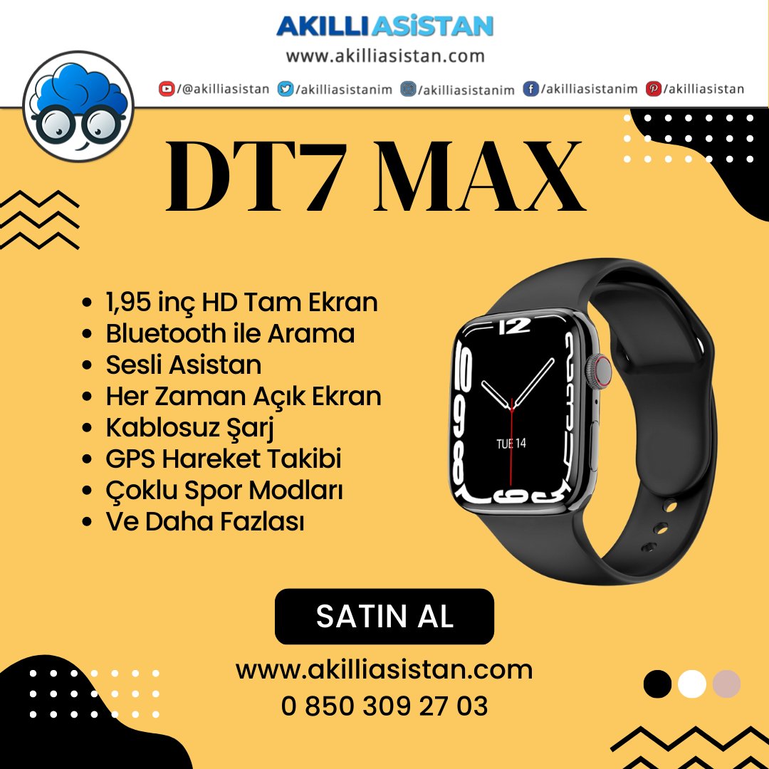 DTNO.1 Smart Watch DT7 Max Akıllı Saat | Satın almak için akilliasistan.com/akilli-saatler…

#akıllısaat #akıllıasistan #akıllıbileklik #saat #watch #dtno #dt7max #watch7 #watch8 #dt7 #applewatch