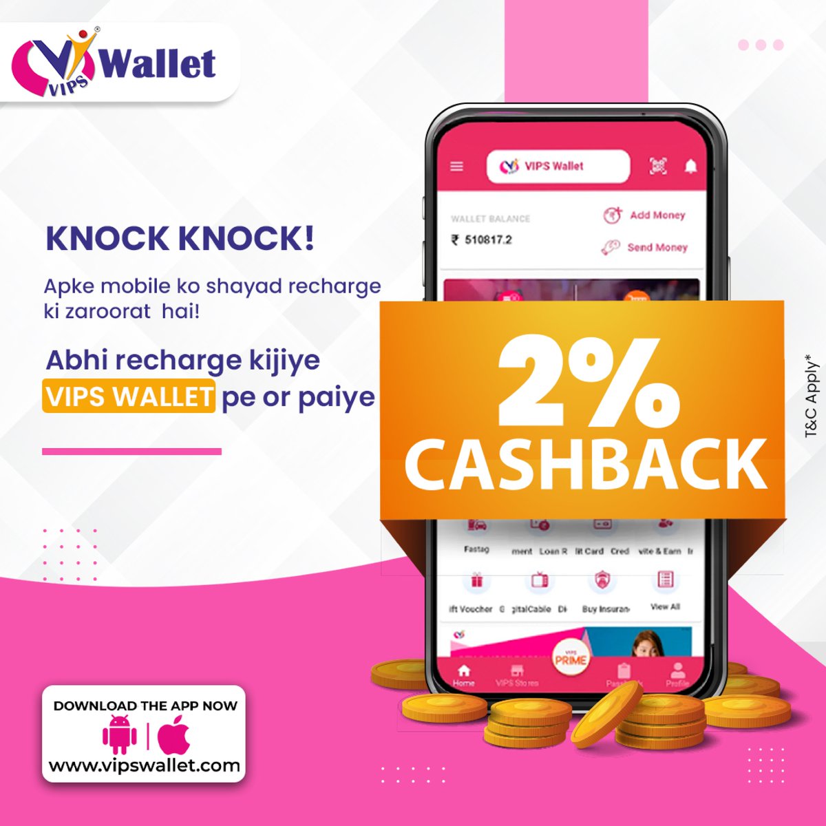 VIPS_Wallet's tweet photo. Your cashback on mobile recharge is waiting for you, claim now on VIPS Wallet!🎁
Download from Google Play - https://t.co/BpkRUrAZQJ...
Download from App Store - https://t.co/fL0Py6cP1M
#cashback #cashbackapp #cashback100 #cashbackoffer #cashbackdeals #mobilerechage https://t.co/SlTowMefYg
