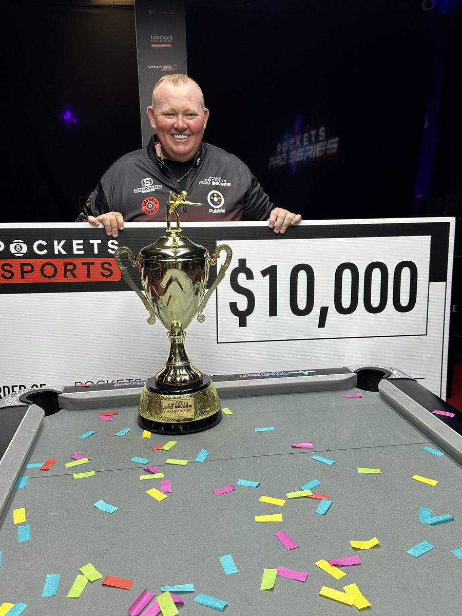 Ladies &amp; Gentlemen Your Topsport Pockets Pro Series Championship 3 Winner is RUSTY “THE PEOPLES CHAMP” WHEELER 🏆

After 14 Championships (2022/2023) The Peoples Champ has finally come away with the win and given the people what they want 🤩