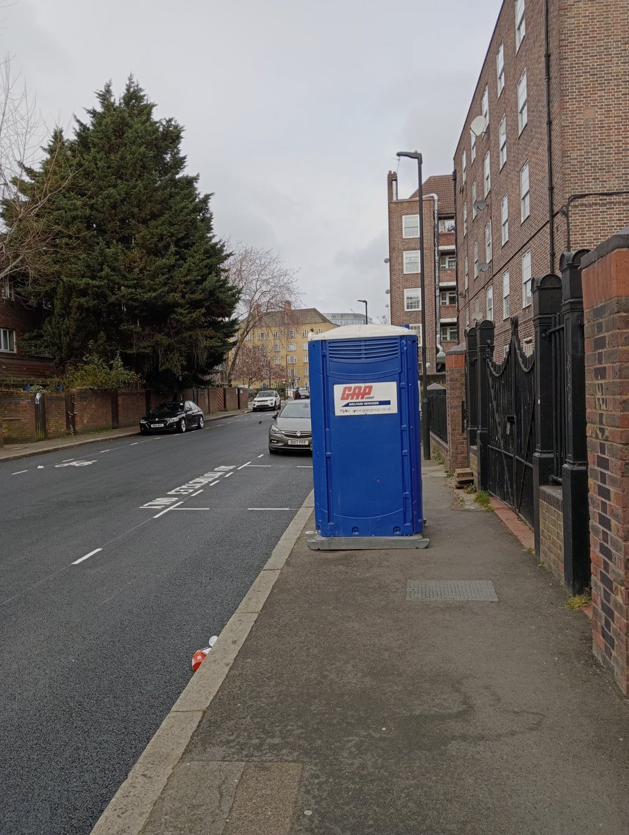 Some thoughtless time lord has stored their TARDIS right in the middle of the footpath. #yplac