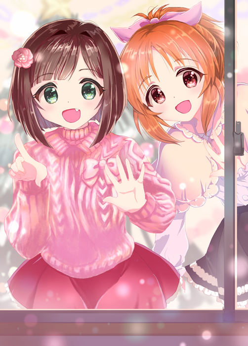 安部菜々 ,前川みく 「みくなな(ミミミミ☆ミミーズ)再掲その2 」|くるみるみ🐱5/5コミティア に12a🌸創作漫画『はなにあらし』月曜更新のイラスト