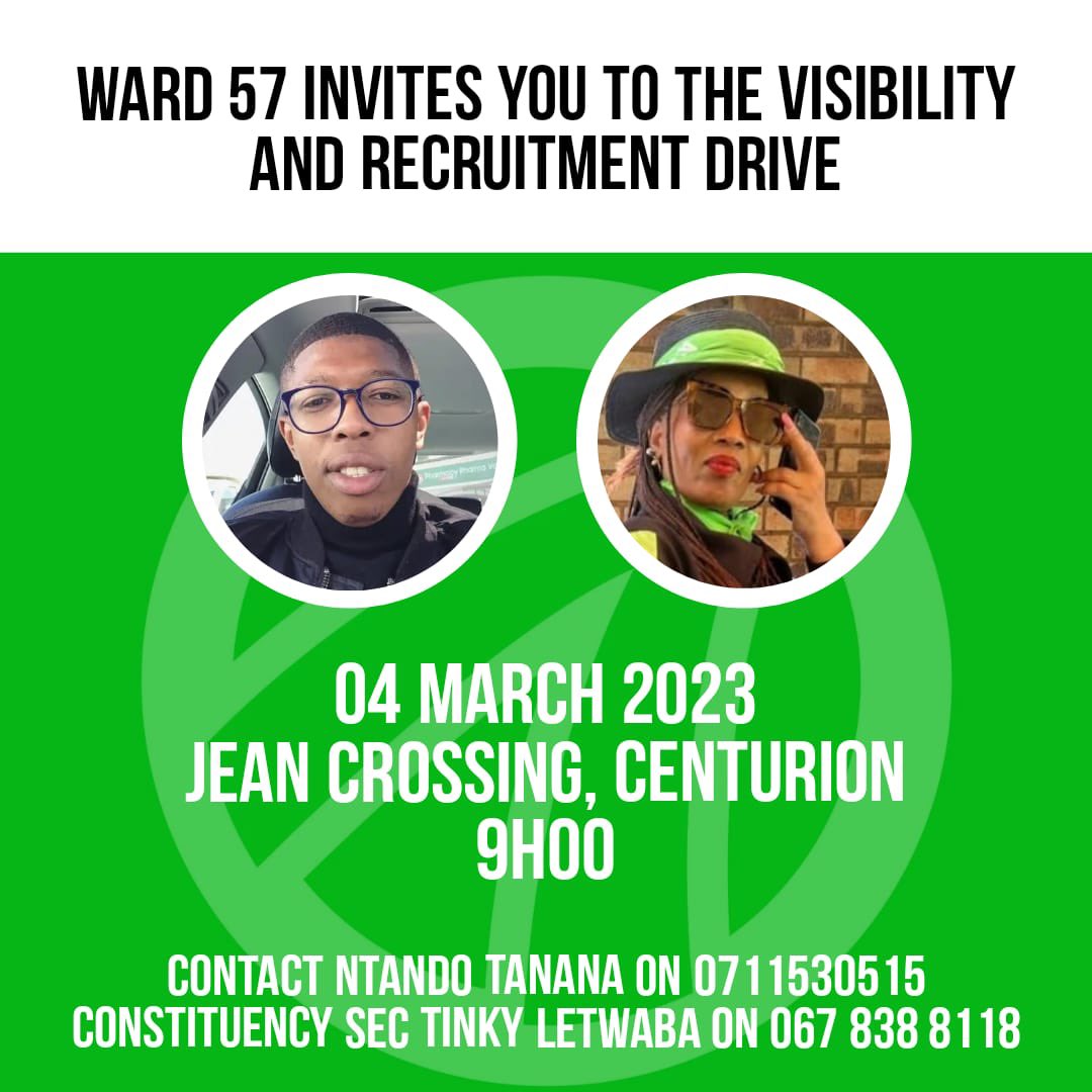 henriettefroh's tweet photo. Great connecting with members of ActionSA from across the constituency at the visibility campaign at Jean Crossing Centurion today. Residents are gatvol of poor service delivery. They want change! @HermanMashaba @PrajayRamjee https://t.co/Yp7yrBr4lM