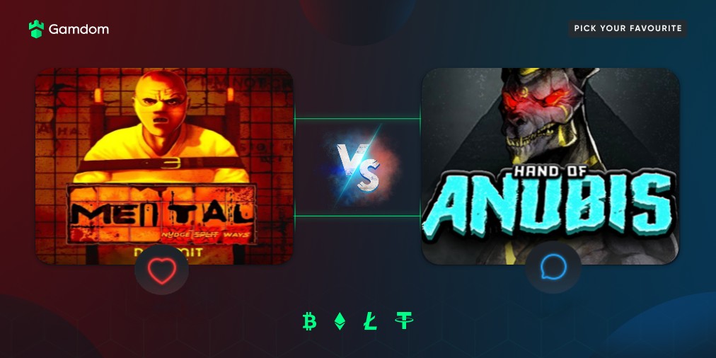 ⚔️ Round 16 (6): Mental vs Hand of Anubis ⚔️

Which game will win and move to the QuarterFinals vs Wanted? 🧐

--

LIKE = Mental
Comment = Hand of Anubis
1 vote &amp; Must RT

--

💸 10 participants will win a bonus buy on the winning game 🤑

Ends:
🗓 5th March 
⏰ 15:00 CET