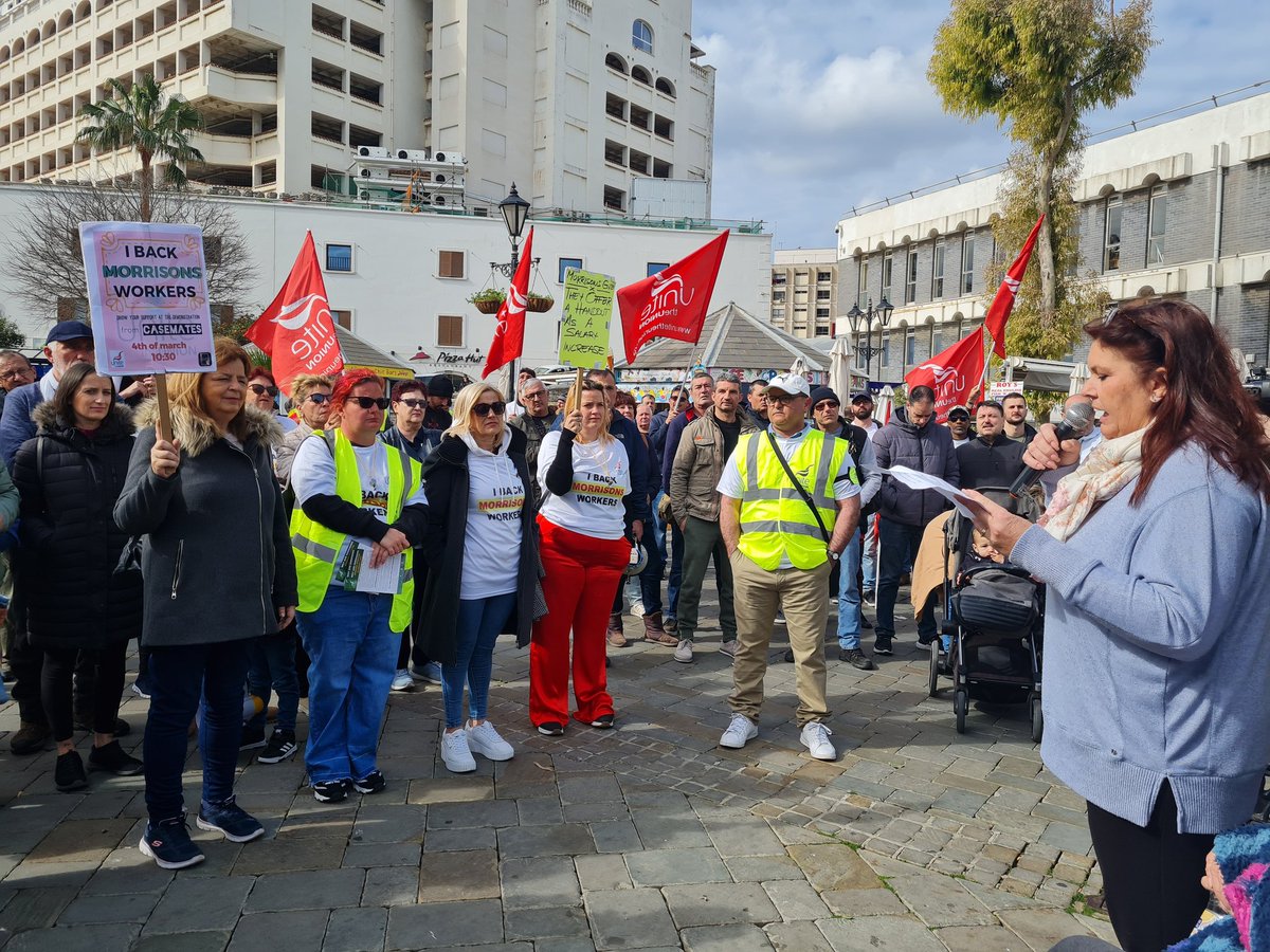 Unite the Union: Regional Officer Gillian Beckett "Colonialism is dead." Morrisons has high profits and is abusing its workers with discrimatory pay.