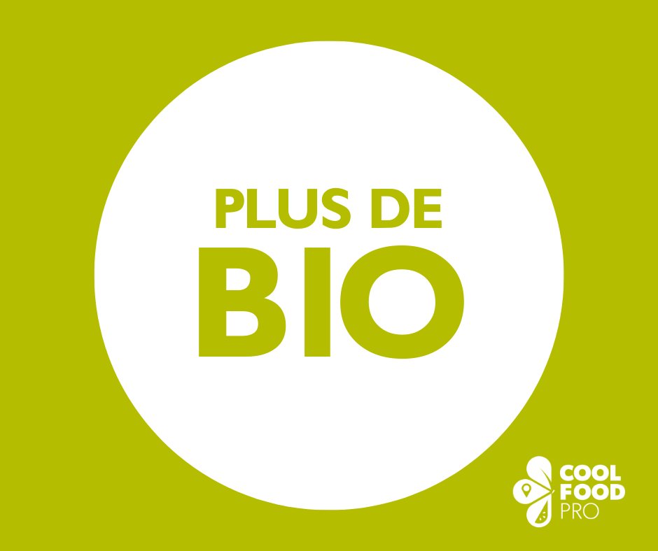 Pourquoi acheter plus de bio ?
🐛Cultivés sans produits chimiques de synthèse (pesticides, engrais) ni OGM
🧑‍🌾Privilégient une agriculture durable
🍎Meilleurs pour la santé de vos convives
Vous aussi, augmentez pas à pas votre part de bio en utilisant le calculateur CoolFoodPro