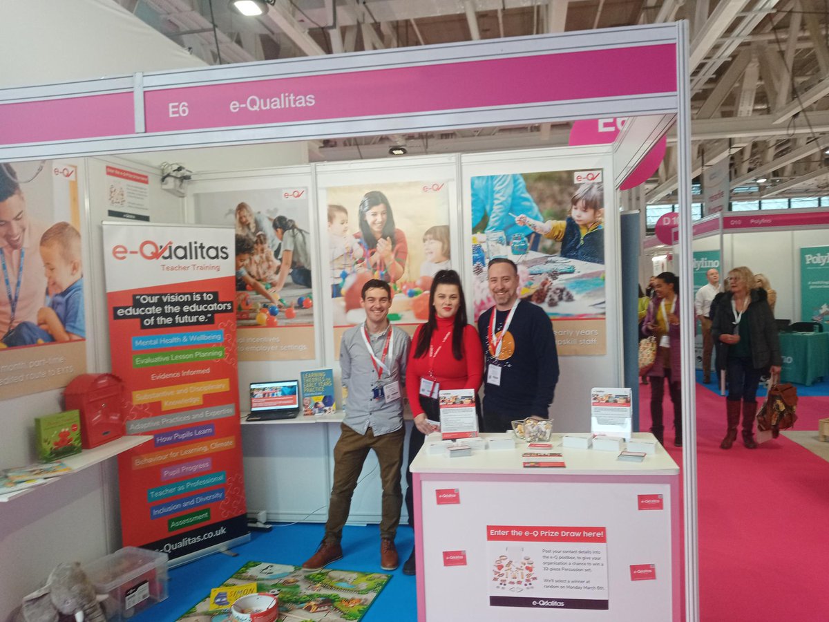 Day 2 is under way...
Come and say hello to the e-Q team if your at the Childcare & Education Expo at Olympia today!
#ChildedExpo @childcareedexpo #EYTS #EYITT