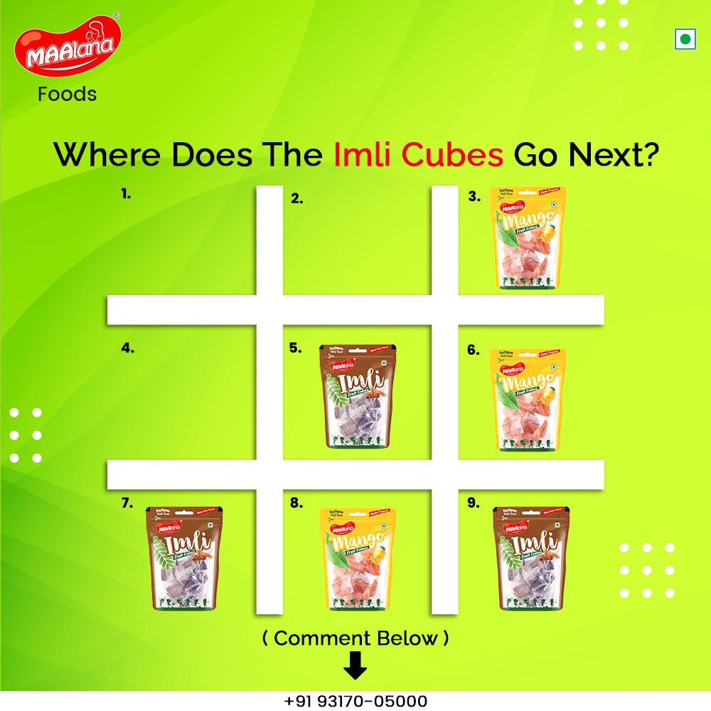 maalanafoods's tweet photo. #Maalana 
What do think where does imli cube go next? 
.
For business, queries call +91 93170 05000
For Shopping :- https://t.co/ggbvdPDwIr
.
#shoppingonline #delivery #maalana #mangocubes #imlicubes #sourandsweet #taste #amazon #order #orderonline #amazonshopping #available https://t.co/sHP6KyDDvG