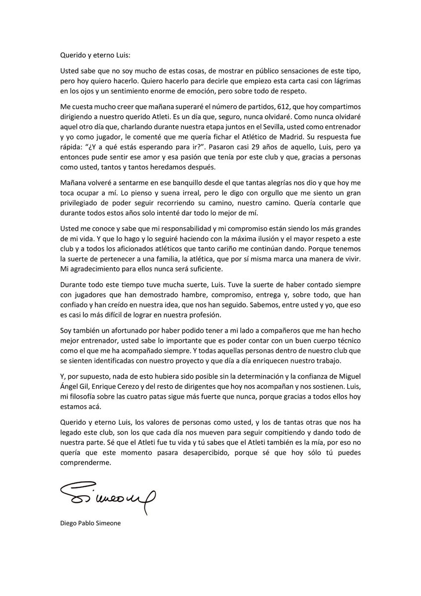 Hoy a las 21:00 se hará historia en el fútbol español y en el Atlético de Madrid.