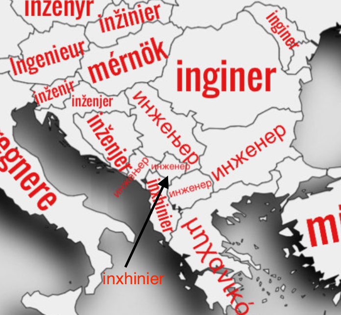semir's tweet photo. @engineers_feed Wrong translation in Kosovo - should be "inxhinier" https://t.co/gP0UIE4blm