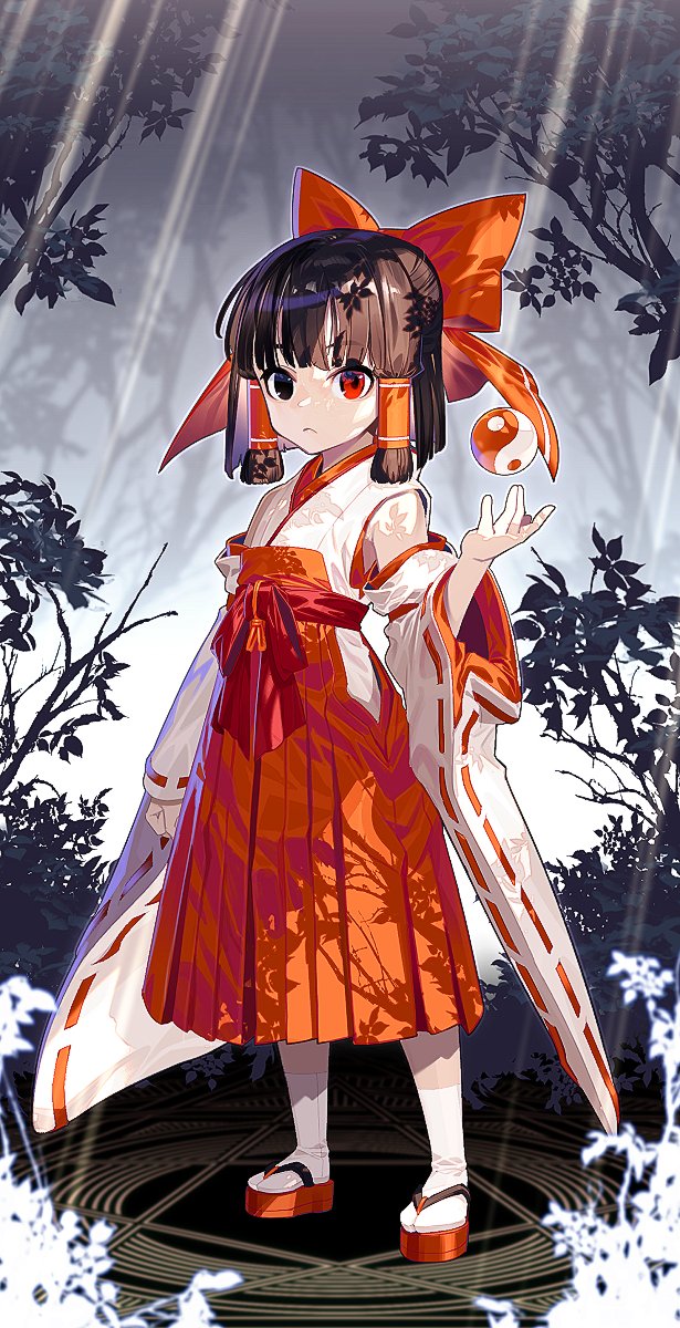 hakurei reimu 1girl solo red bow bow hair bow japanese clothes hair tubes  illustration images