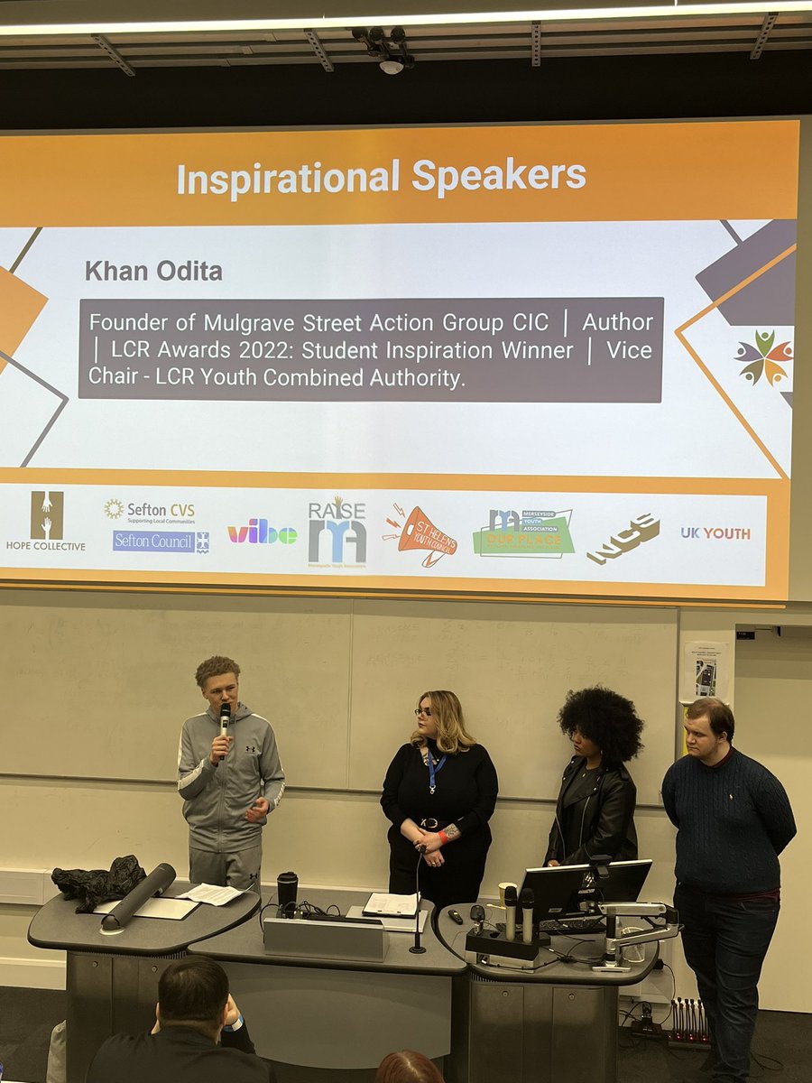 HopeCollective2's tweet photo. Khan Odita from Toxteth Liverpool “Activism is my rent for living on the planet” @KhanOdita Wonderful speech to kickstart @MerseysideVrp Hope Hack #LiverpoolHopeHack https://t.co/y2VH72TB3N