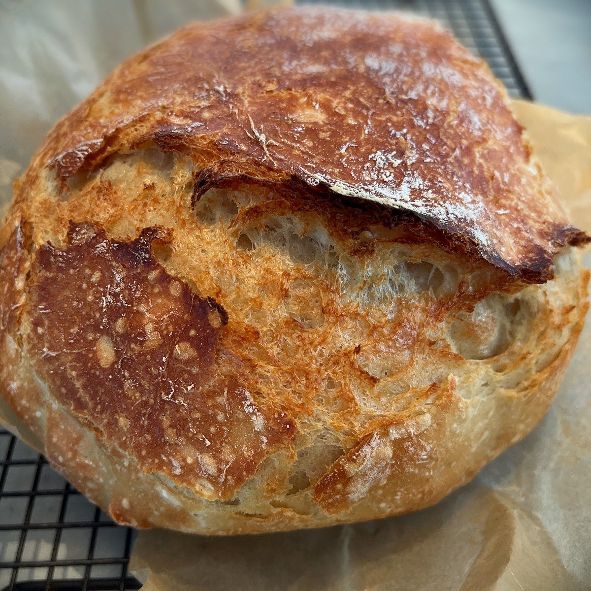 Lovely no-knead overnight bread <a href="/thebakingnanna1/">The Baking Nanna</a> method 😀 minimal effort maximum reward !