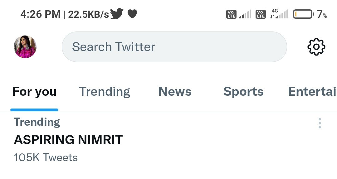 105k tweets Completed! ASPIRING NIMRIT