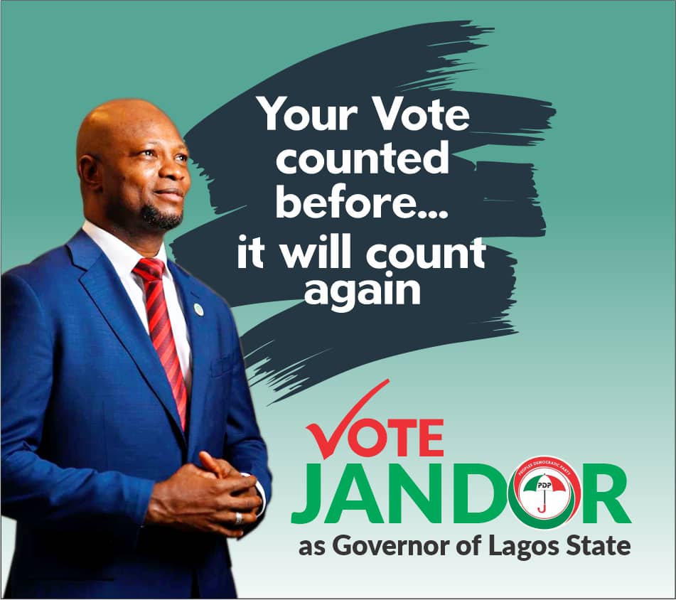 group_democrat's tweet photo. Lagosians covetously desire a Lagos more than this. A Lagos where the people are collectively rich. It is time to oust this present system where only few are rich and the people collectively poor. Vote Jandor @officialjandor, Lagos deserves more. #VoteJandorofpdp #JandorforLagos https://t.co/Cm4yEMlq9I