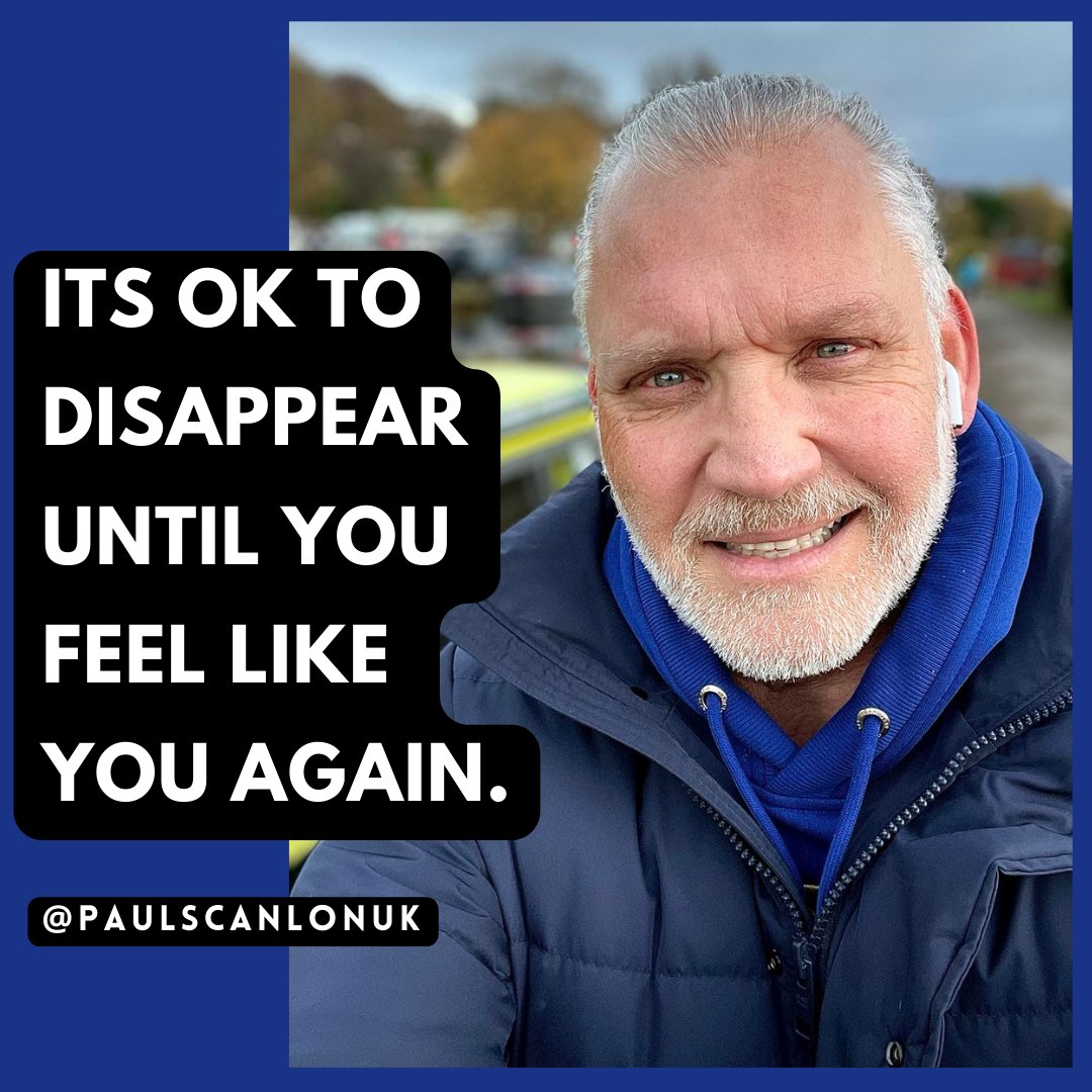 paulscanlonuk's tweet photo. Look after yourself by disappearing occasionally.

#mentorship #selfawareness #relationshipadvice #empowerment #motivational #wisdomforlife #reinventyourself #transitions #growthmindset #mentalhealth https://t.co/9xoZk2PhUO