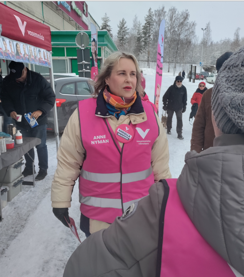 ESalminen4's tweet photo. #eduskuntavaalit2023 #Pirkanmaa #Vasemmisto Anne Nyman, Katja Kotalampi, @MinkkinenMinna &amp; @VirvaMariRask https://t.co/Jud4815DBe