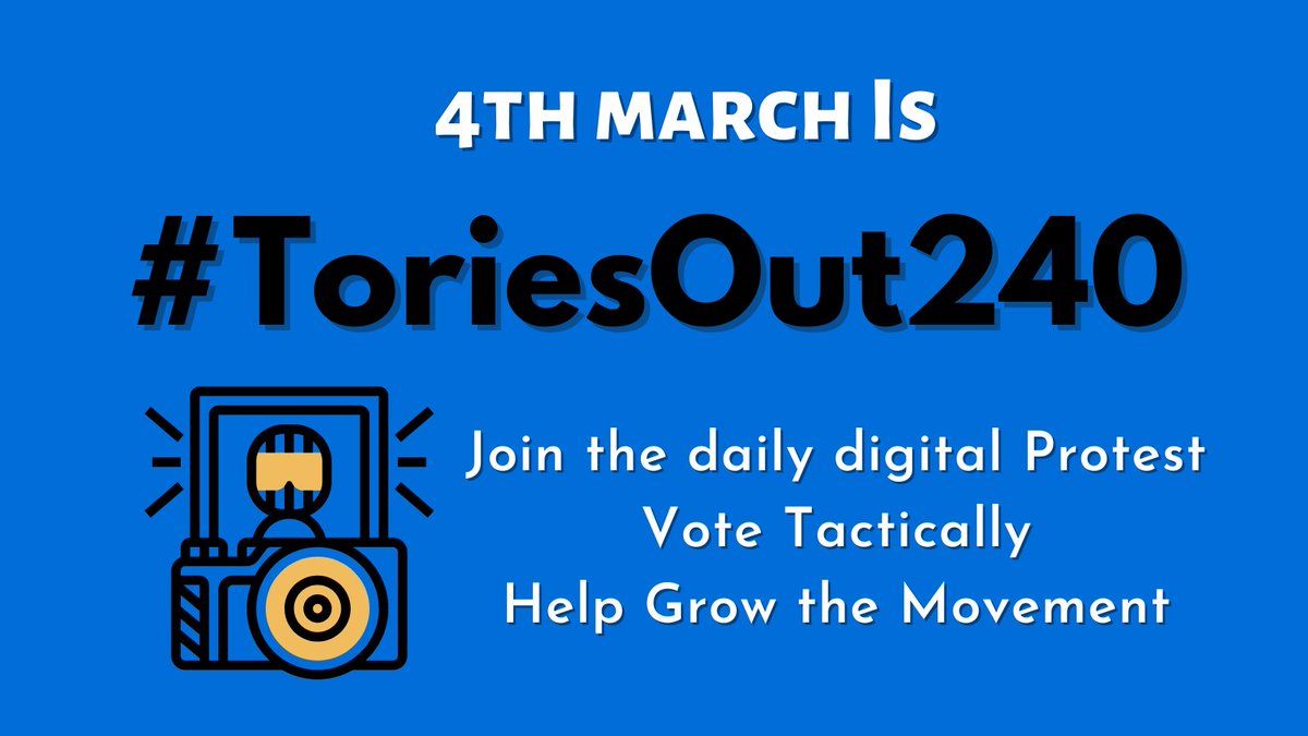 #ToriesOut240 is @ChirpyChet's fabulous idea to bring us resistance fighters together.