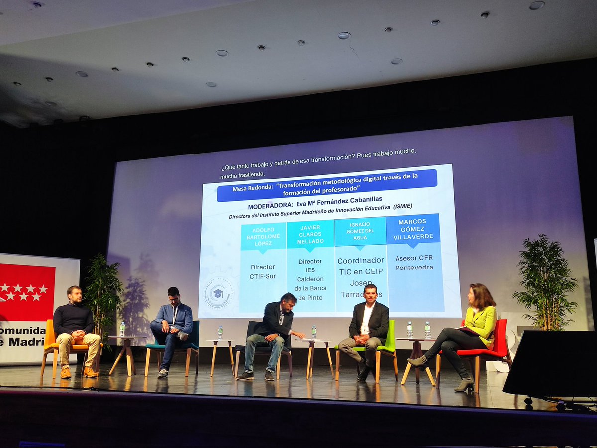 AinoaGimenez's tweet photo. La transformación metodológica digital a través de la formación del profesor. @ComunidadMadrid
#IF_CMadrid #ISMIE https://t.co/8FLDYMjSQI