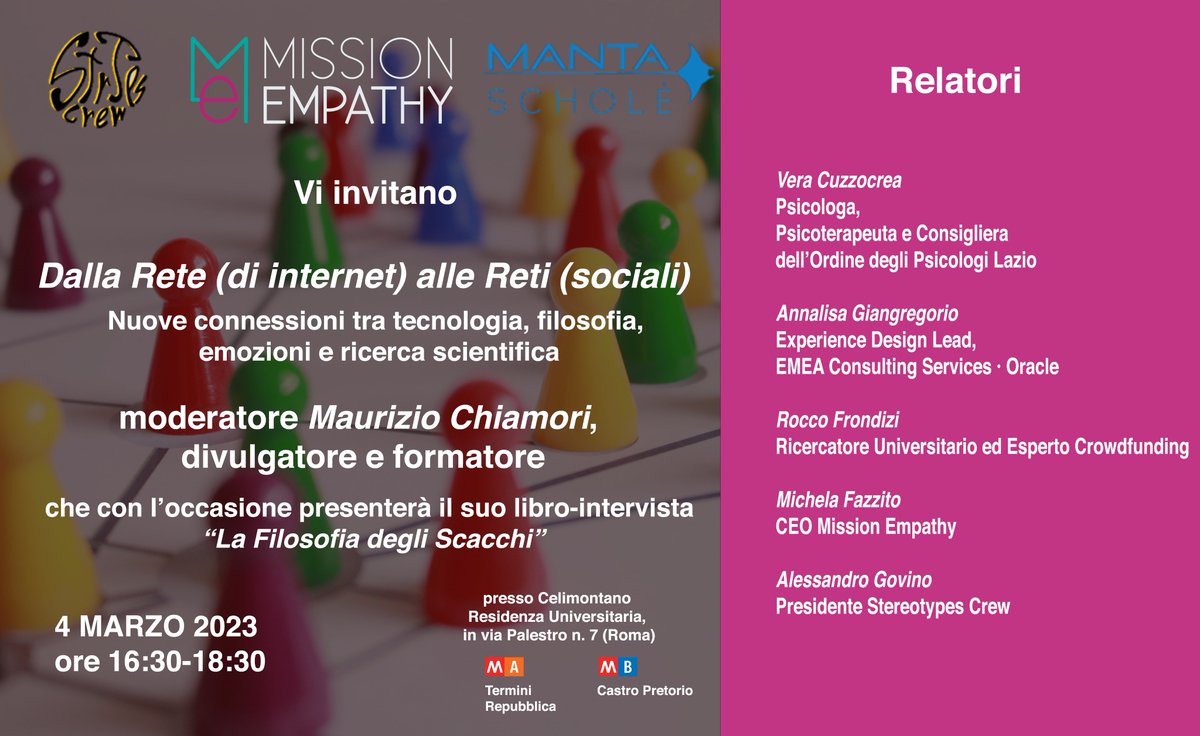☀️GM

🌎The day has arrived, today there will be our first event in Rome with our partner Mission Empathy.

🫶Keep building something great for charity and for an healthy project.

#nft #blockchain #transparency #nftproject #future #childprodigy #stereotypescrew