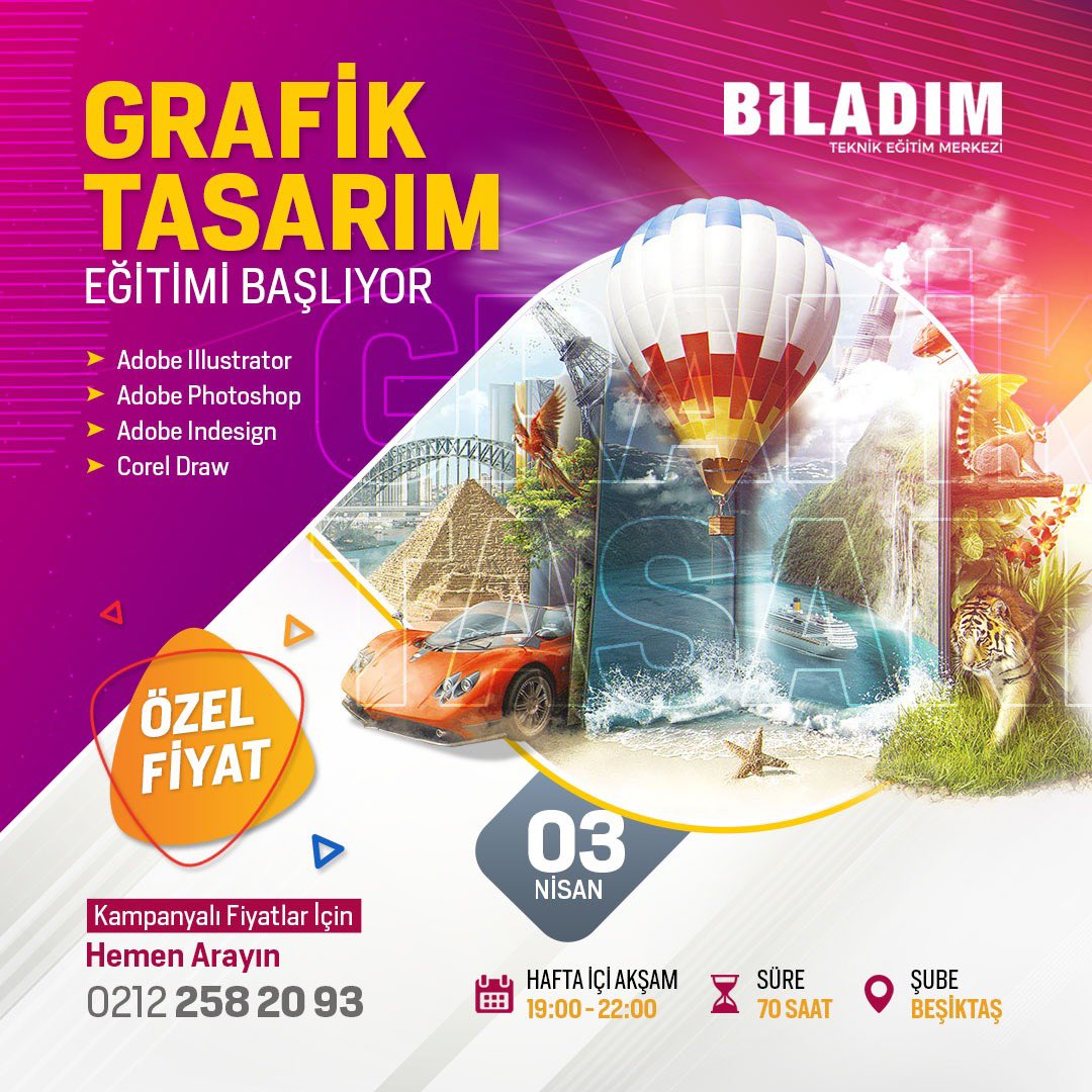 biladimcad's tweet photo. MEB Sertifikalı eğitimler

✔️Autocad Kursu
✔️3D Max Kursu
✔️Grafik Tasarım Kursu
✔️İleri Excel Kursu

⚫️MEB ve ULUSLARARASI SERTİFİKA
⚫️8-10 KİŞİLİK SINIFLAR
⚫️UZMAN EĞİTMENLER

Bilgi: 0212 258 20 93
Web: https://t.co/ZcfbszbHlB https://t.co/HTutnCrQVF