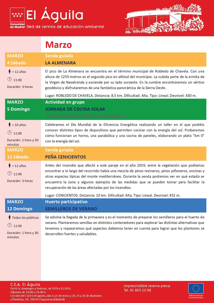 TCenicientos's tweet photo. Nuestros vecinos de la CEA El Águila de Chapineria, comparten con nosotros el siguiente programa. https://t.co/akftVKTbis