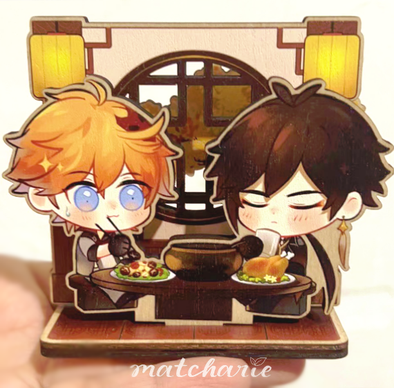 The new wooden standee samples! They look sooo much better now🥺🥺🥹❣️

#kavetham #Tartali #Luckae #Kaeluc