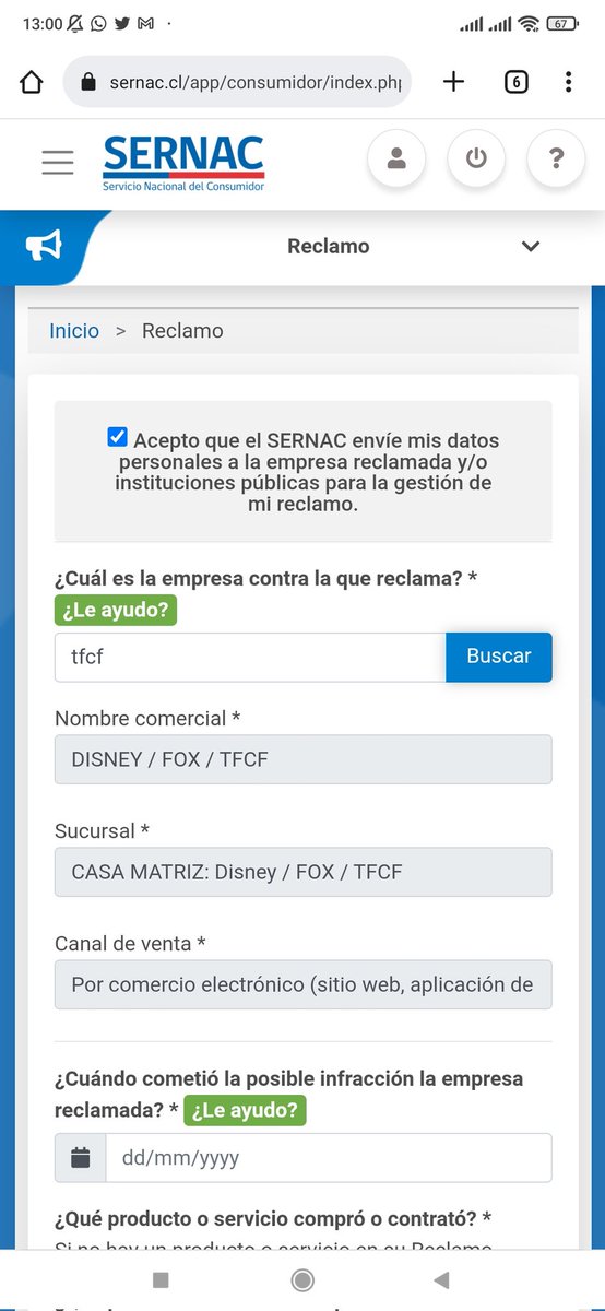 DiegoYavo's tweet photo. quien quiera hacer la denuncia a @Sernac por la falla de #StarPlusLA en la transmisión en vivo de sus programas, Adjunto datos de empresa representante en Chile para hacer la denuncia correspondiente @StarPlusLA @starplushelp https://t.co/TKkK76O58j